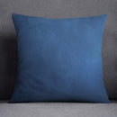coussin en daim bleu