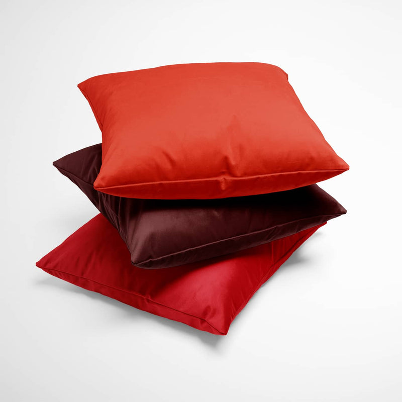 coussin en velours couleur unis 