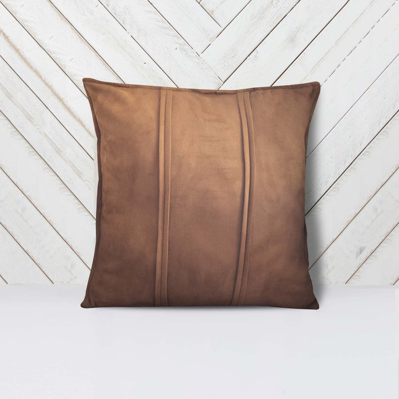 vente de coussin en daim camel 